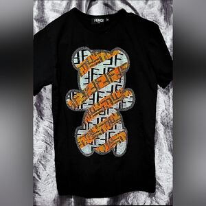 Fendi Roma Black, Silver & Gold Teddy Bear